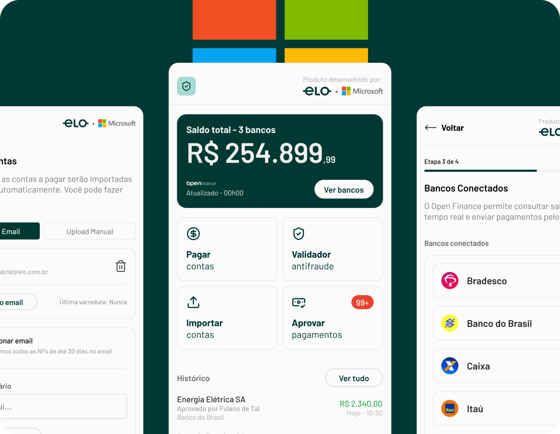 Elo Accounts Payable Microsoft Excel plugin dashboard mockup