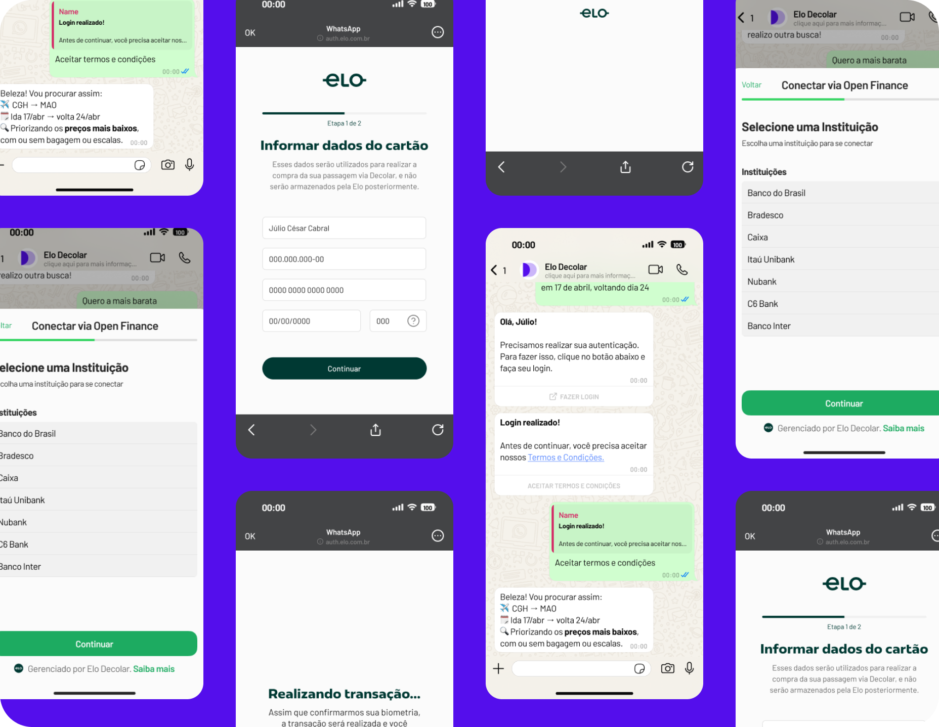WhatsApp flight options selection